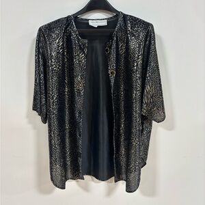 Vintage Maggie Lawrence Animal Print Cardigan